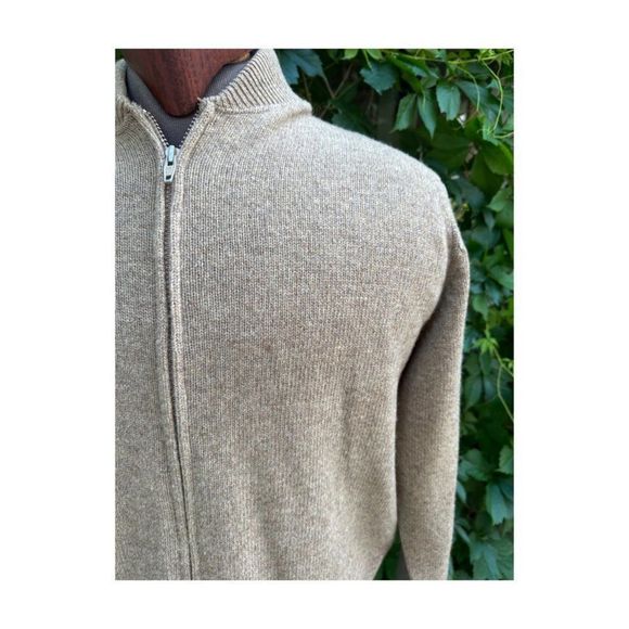 Vintage | 80s Calvin Klein 3-Ply Lambswool Cardigan Full Zip Sz M - Picture 2 of 10